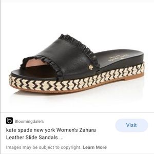 New! Kate Spade ♠️ Black Leather slide